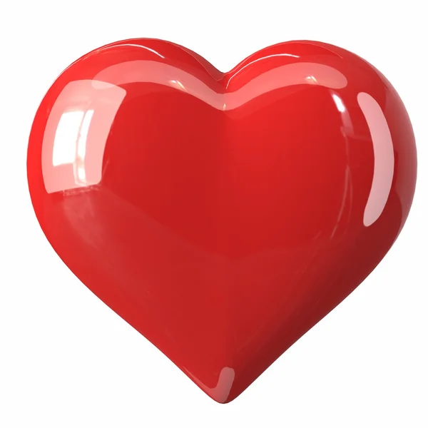 Shining red heart. 3d illustration — Stock Photo, Image