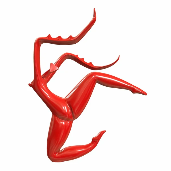 Skulptur Tanz Gottesanbeterin. 3D-Illustration — Stockfoto