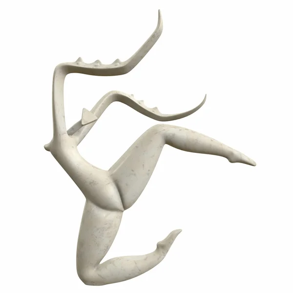 Sculpture Dance Mantis. 3d illustration — Stock Photo, Image