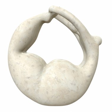 Gutaperchivaya kız heykel. 3D çizim