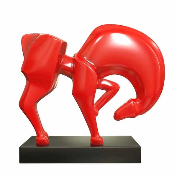 Häst skulptur. 3D illustration — Stockfoto