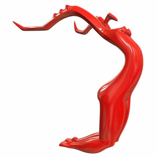 Skulptur kvinnliga praying mantis. 3D illustration — Stockfoto