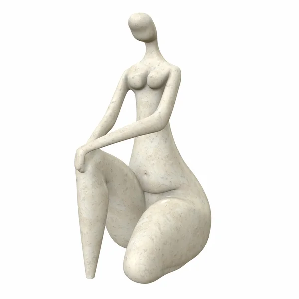 Skulptur inlämning. 3D illustration Royaltyfria Stockbilder