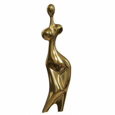 Başak Modernist heykel. 3D çizim