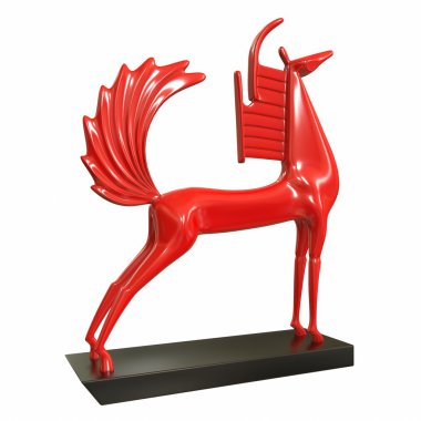 Soyut heykel. 3D çizim