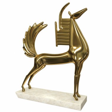 Soyut heykel. 3D çizim