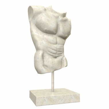 Soyut heykel. 3D çizim