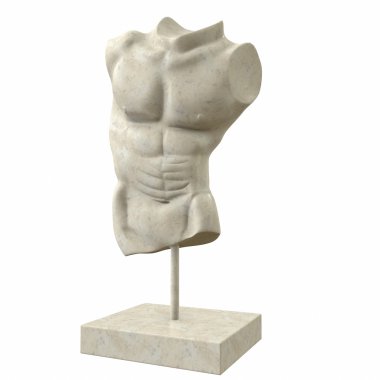 Soyut heykel. 3D çizim