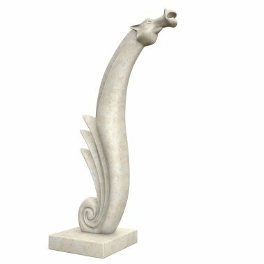 Soyut heykel. 3D çizim