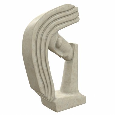 Soyut heykel. 3D çizim