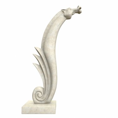 Soyut heykel. 3D çizim