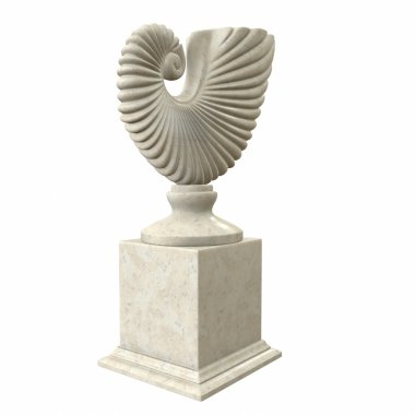 Soyut heykel. 3D çizim