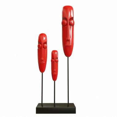 Soyut heykel. 3D çizim