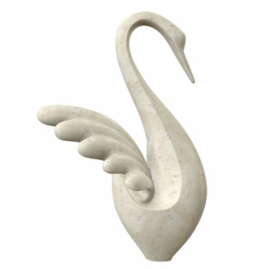 Soyut heykel. 3D çizim