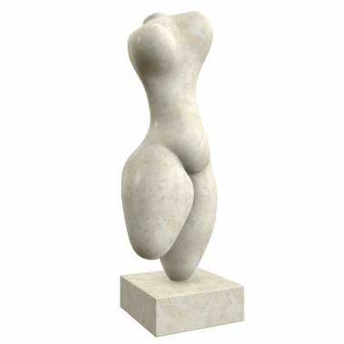 Soyut heykel. 3D çizim