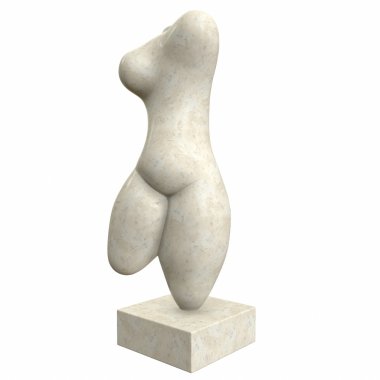 Soyut heykel. 3D çizim