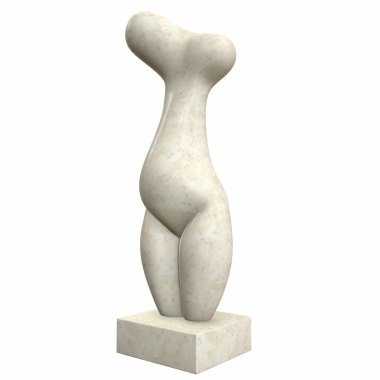 Soyut heykel. 3D çizim