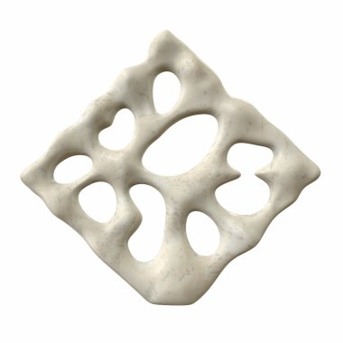 Soyut heykel. 3D çizim