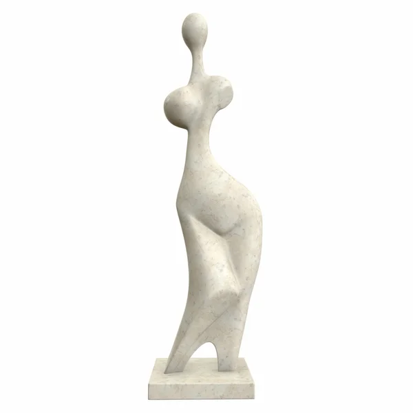 Jungfrun modernistiska skulptur. 3D illustration — Stockfoto