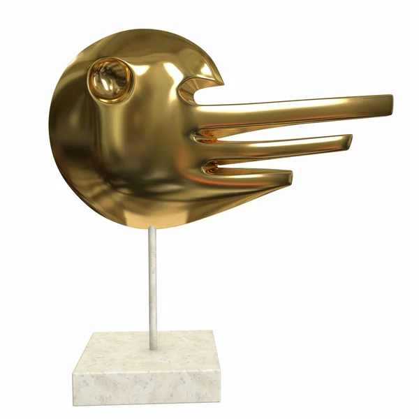 Abstrakte Skulptur. 3D-Illustration — Stockfoto