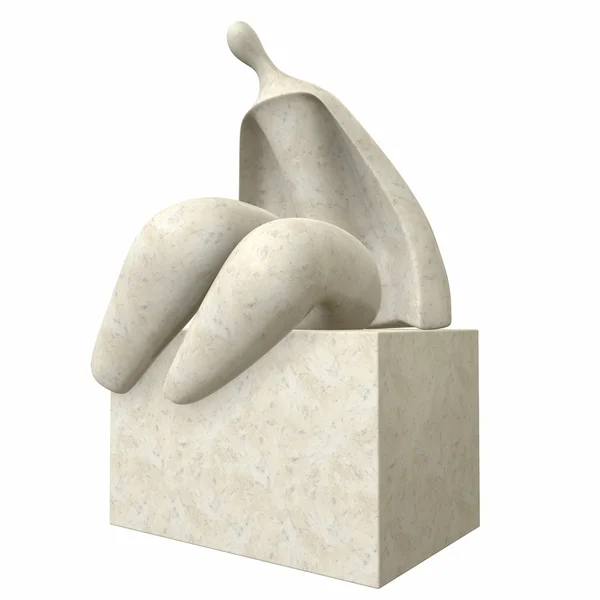 Abstrakte Skulptur. 3D-Illustration — Stockfoto