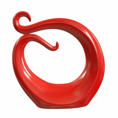 Soyut heykel. 3D çizim