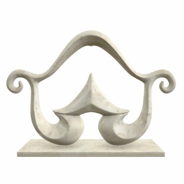 Soyut heykel. 3D çizim