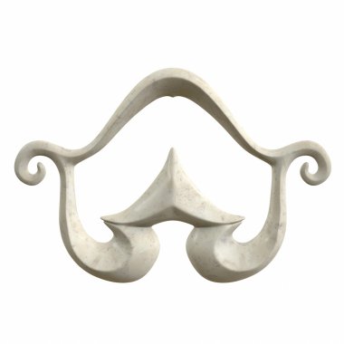 Soyut heykel. 3D çizim