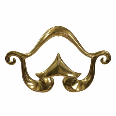 Soyut heykel. 3D çizim