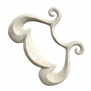 Soyut heykel. 3D çizim