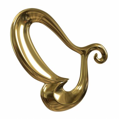 Soyut heykel. 3D çizim