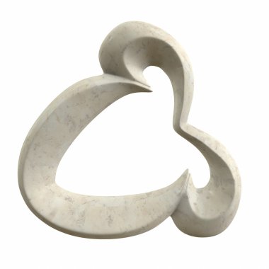 Soyut heykel. 3D çizim