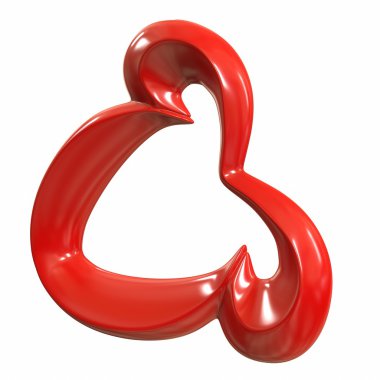 Soyut heykel. 3D çizim