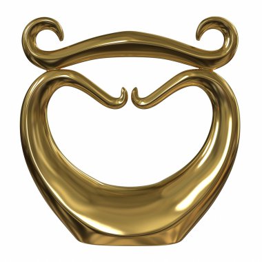 Soyut heykel. 3D çizim