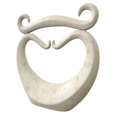 Soyut heykel. 3D çizim