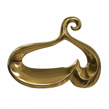 Soyut heykel. 3D çizim