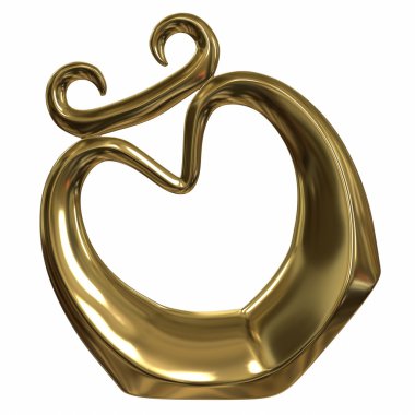 Soyut heykel. 3D çizim