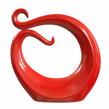 Soyut heykel. 3D çizim