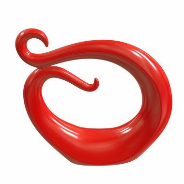 Soyut heykel. 3D çizim