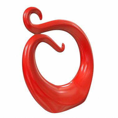 Soyut heykel. 3D çizim