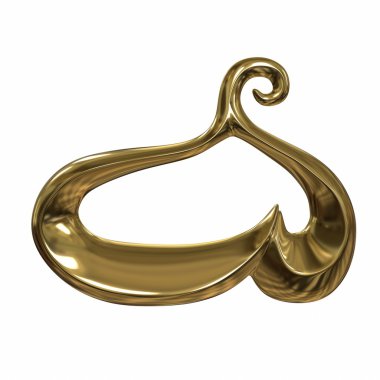 Soyut heykel. 3D çizim