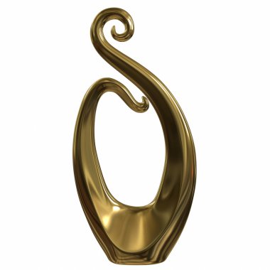 Soyut heykel. 3D çizim