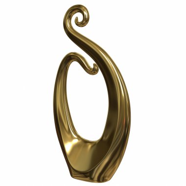 Soyut heykel. 3D çizim