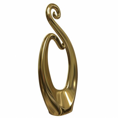 Soyut heykel. 3D çizim