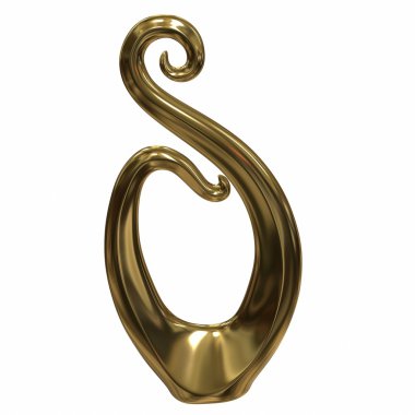 Soyut heykel. 3D çizim