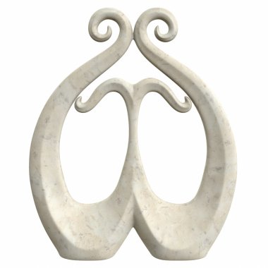 Soyut heykel. 3D çizim