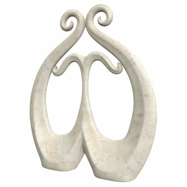 Soyut heykel. 3D çizim