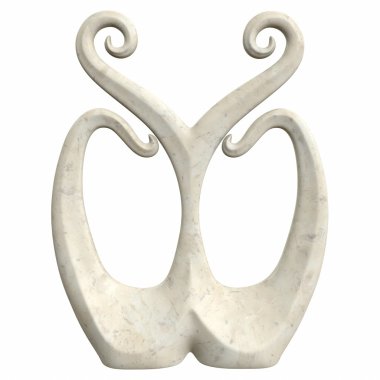 Soyut heykel. 3D çizim