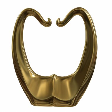 Soyut heykel. 3D çizim