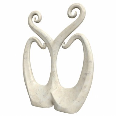 Soyut heykel. 3D çizim